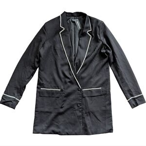 PrettyLittleThing Black Rhinestone Blazer Dress NWT Size 10 Tall